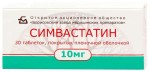 Симвастатин, табл. п/о пленочной 10 мг №30